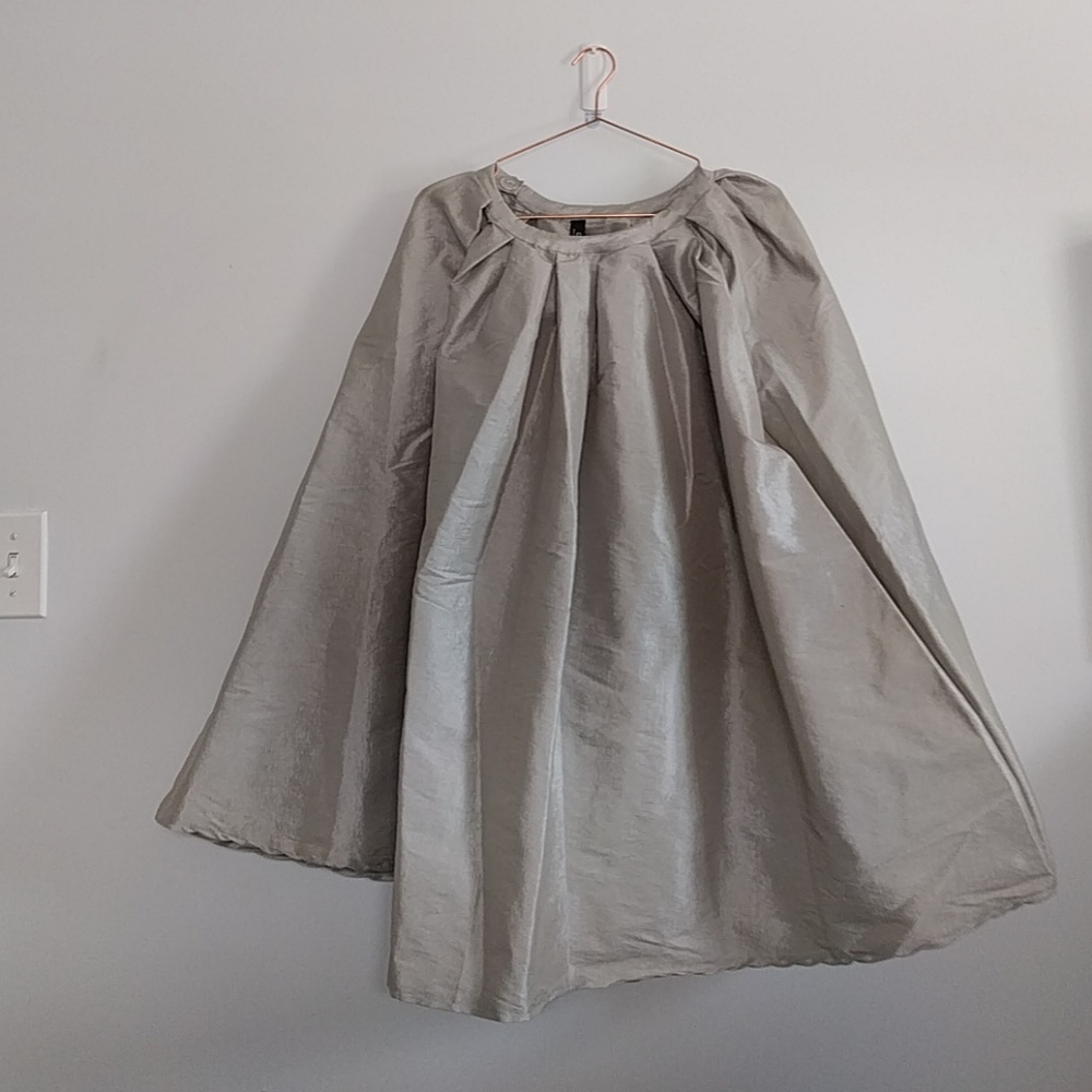 Silver Midi Skirt