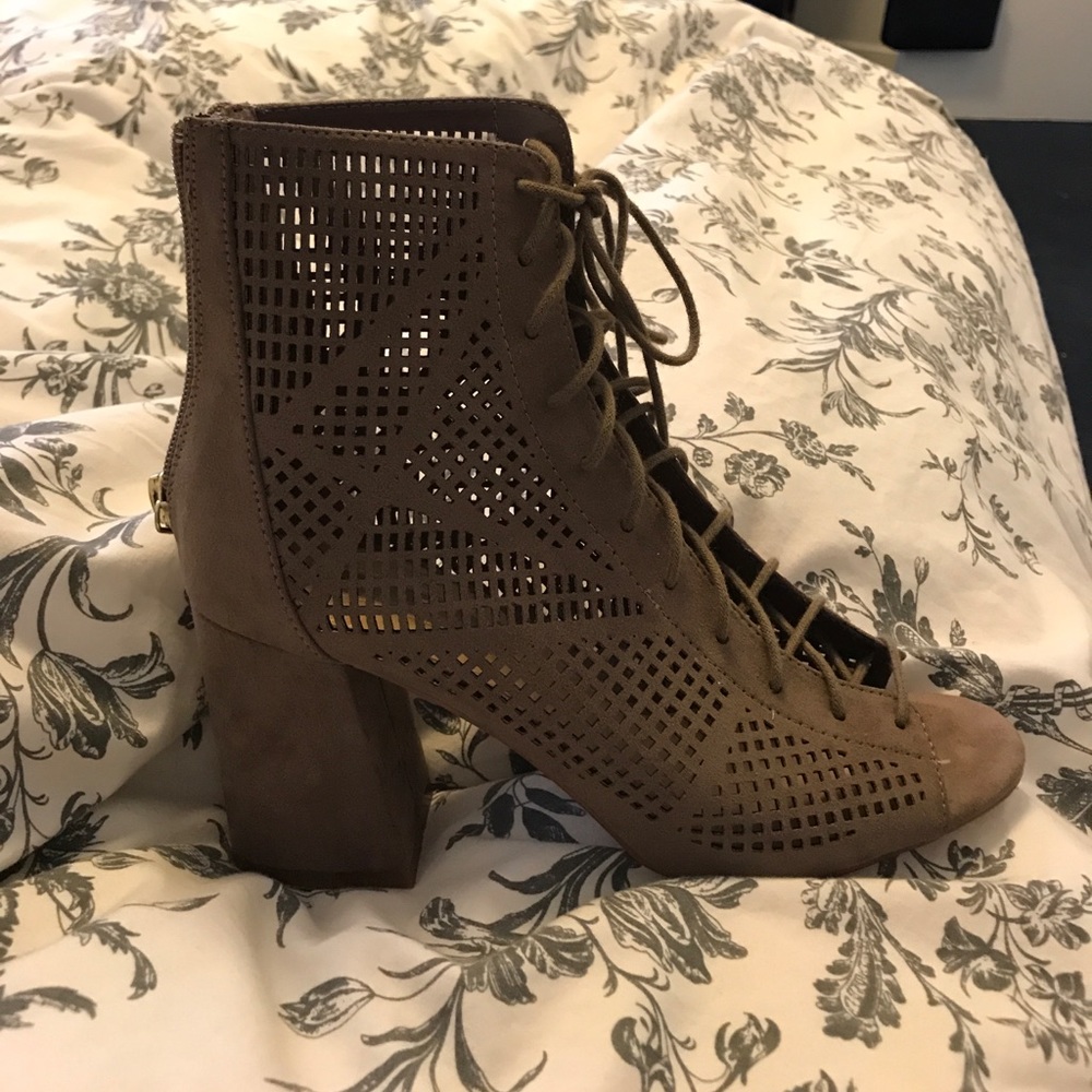 Lace up booties