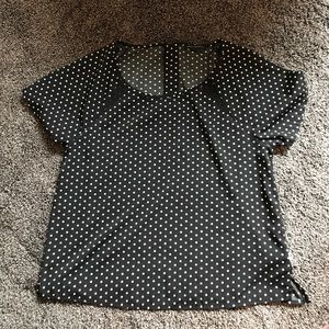 Black &a White Polka Dot Shirt