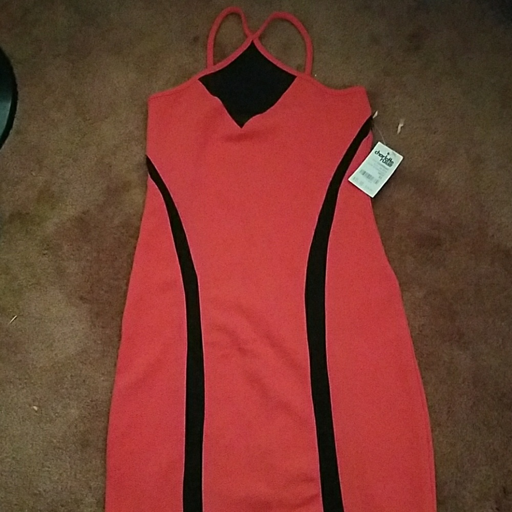 Charlotte russe black and pink dress