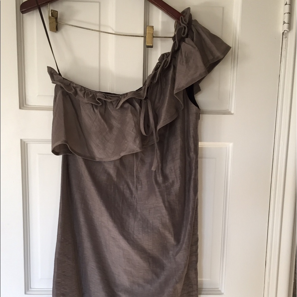 Zara one shouldered grey dress