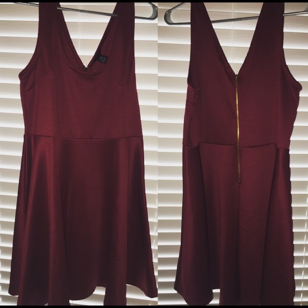 maroon dress