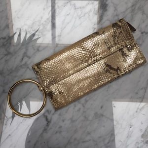 Gold Snakeskin Kate Spade Clutch / Wristlet