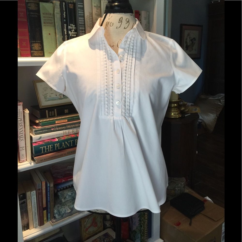 Coldwater Creek white cotton blouse
