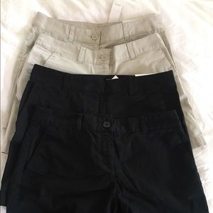 Lot of size 4 Loft shorts black and khaki