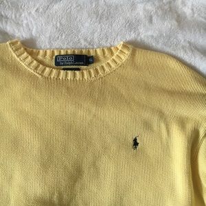 Ralph Lauren polo light yellow sweater, size XL