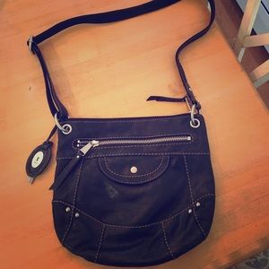 Fossil Black Leather Cross Body
