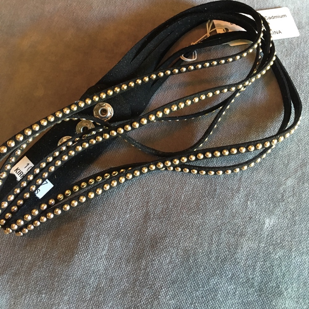 Studded Faux Suede Choker