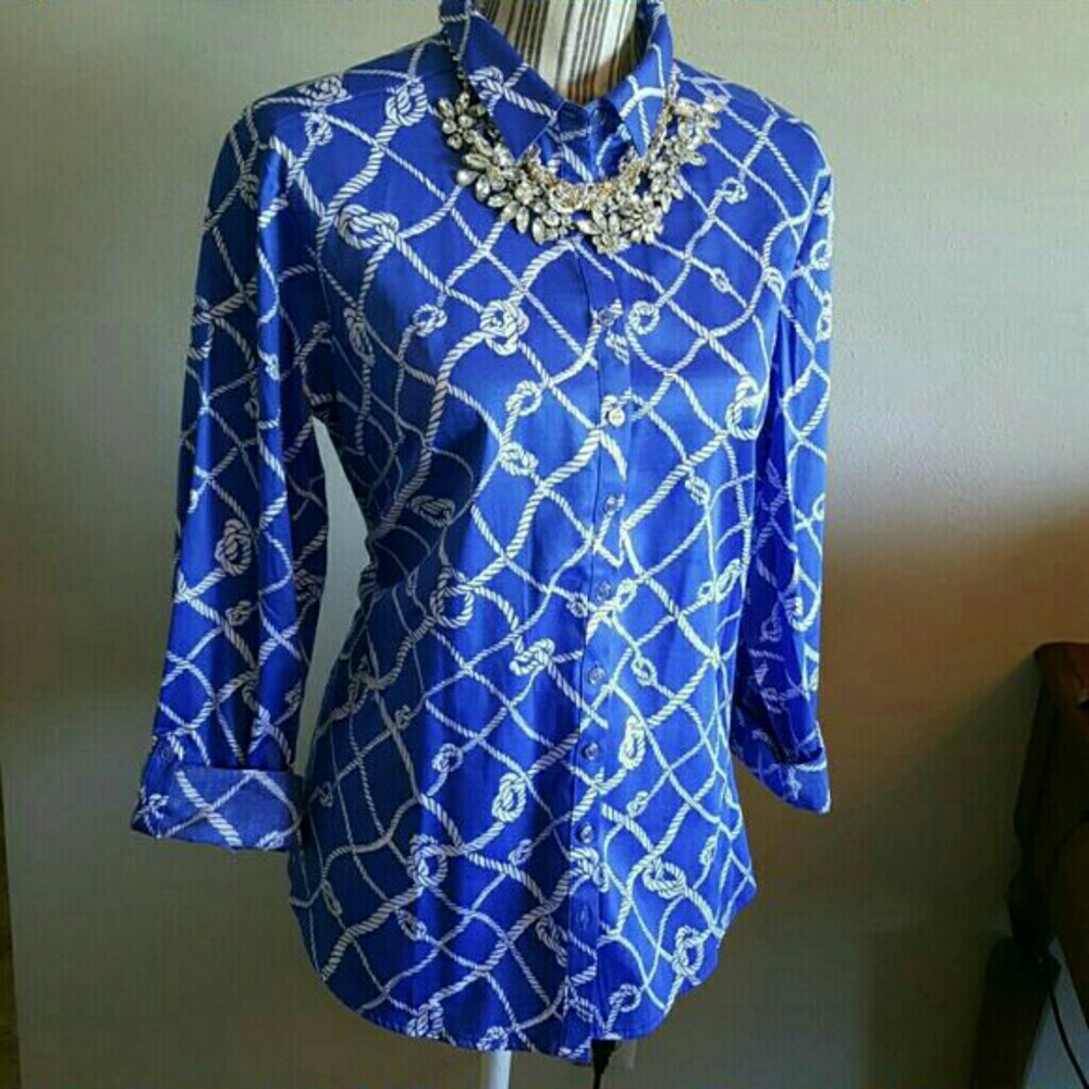 NWOT - Nautical Print Button down