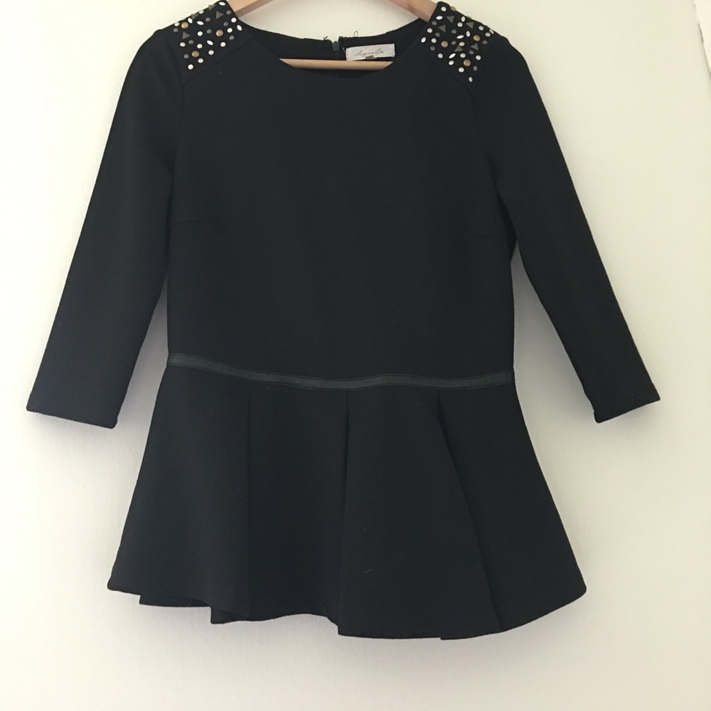 Black Peplum Top