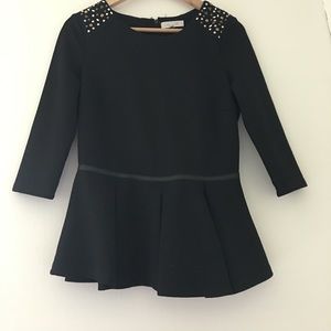 Black Peplum Top