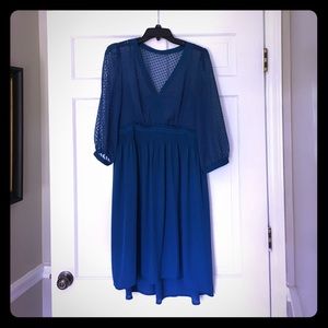 Anthropologie HD in Paris blue dress
