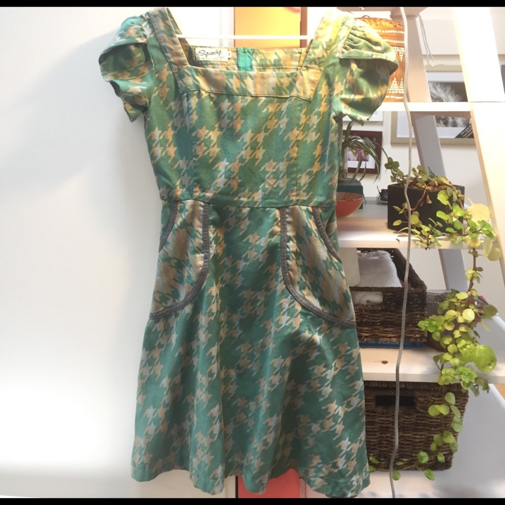 SQUASHT by Les handmade cap-sleeve dress size 8