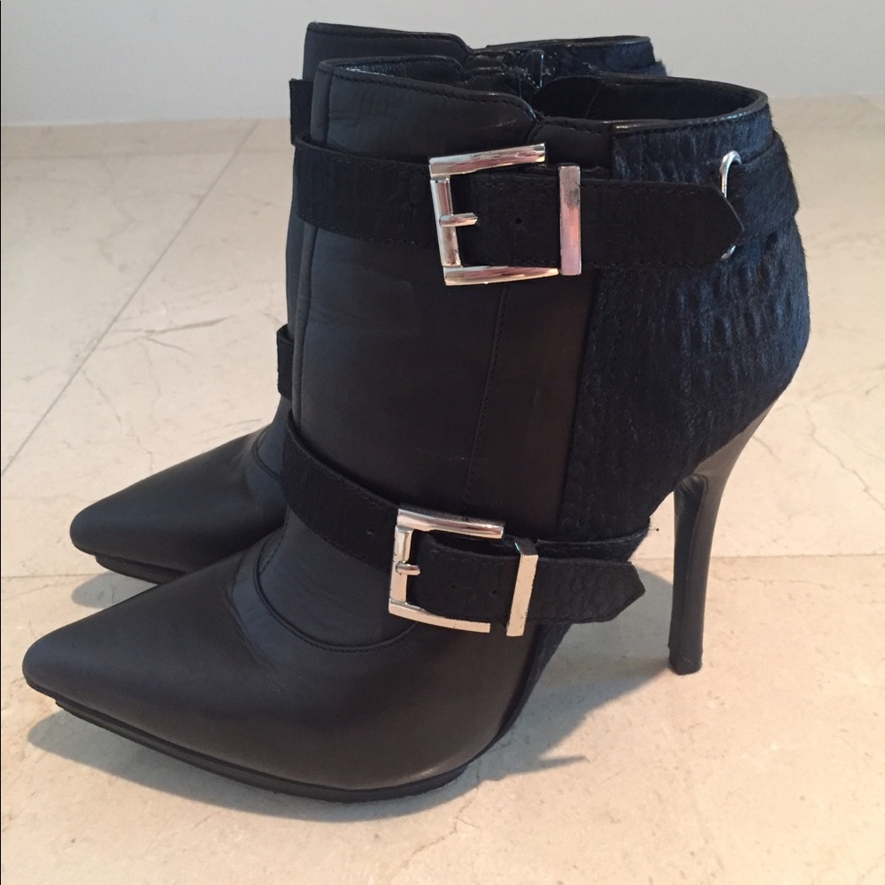 Aldo leather boots 38 ankle booties high heel