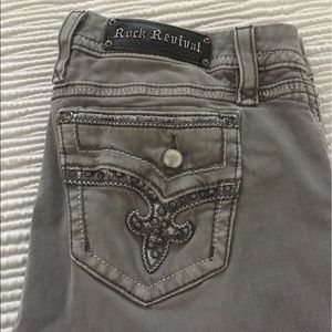 Rock Revival Faded Grey Jeans Size 31
