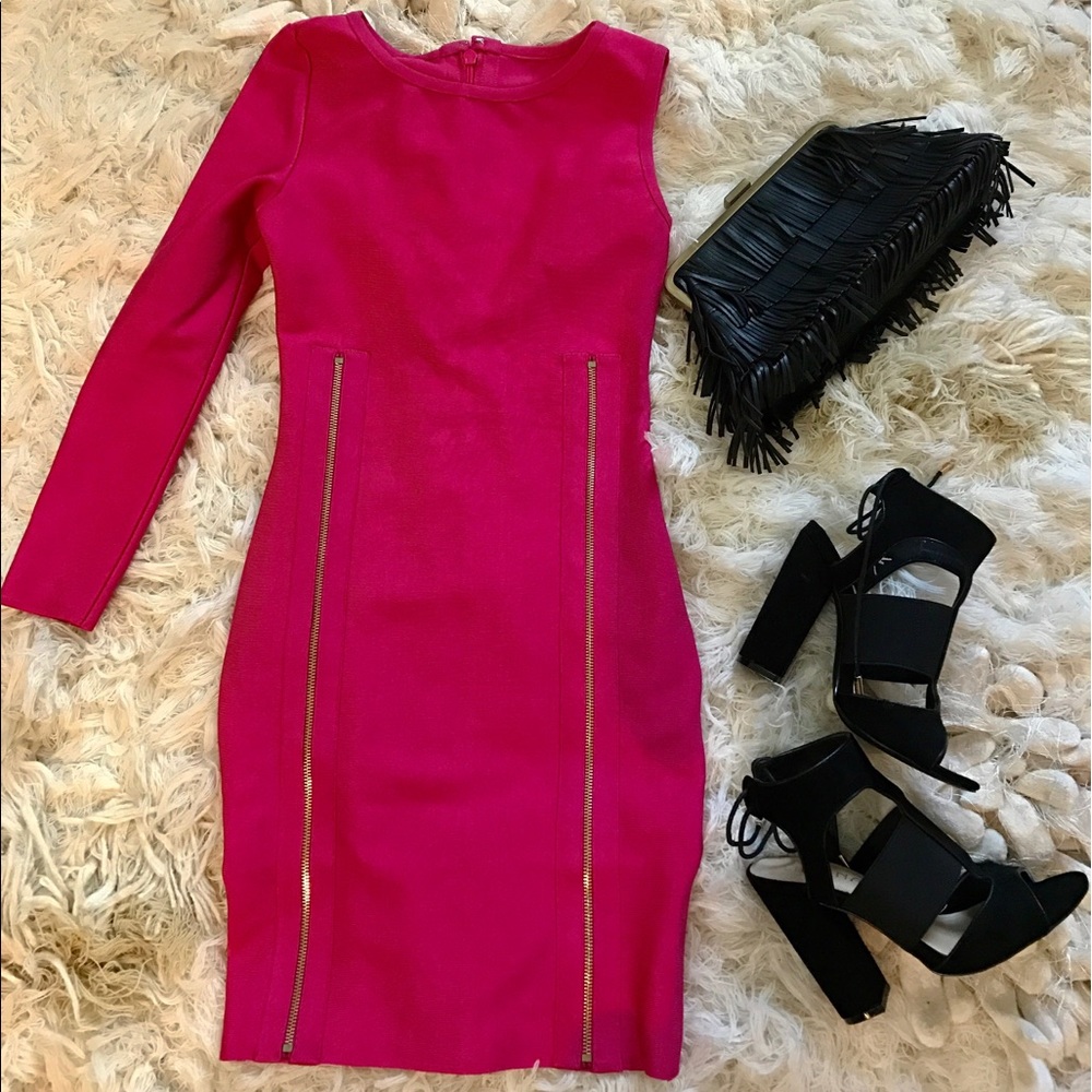 Hot Pink Bandage Dress