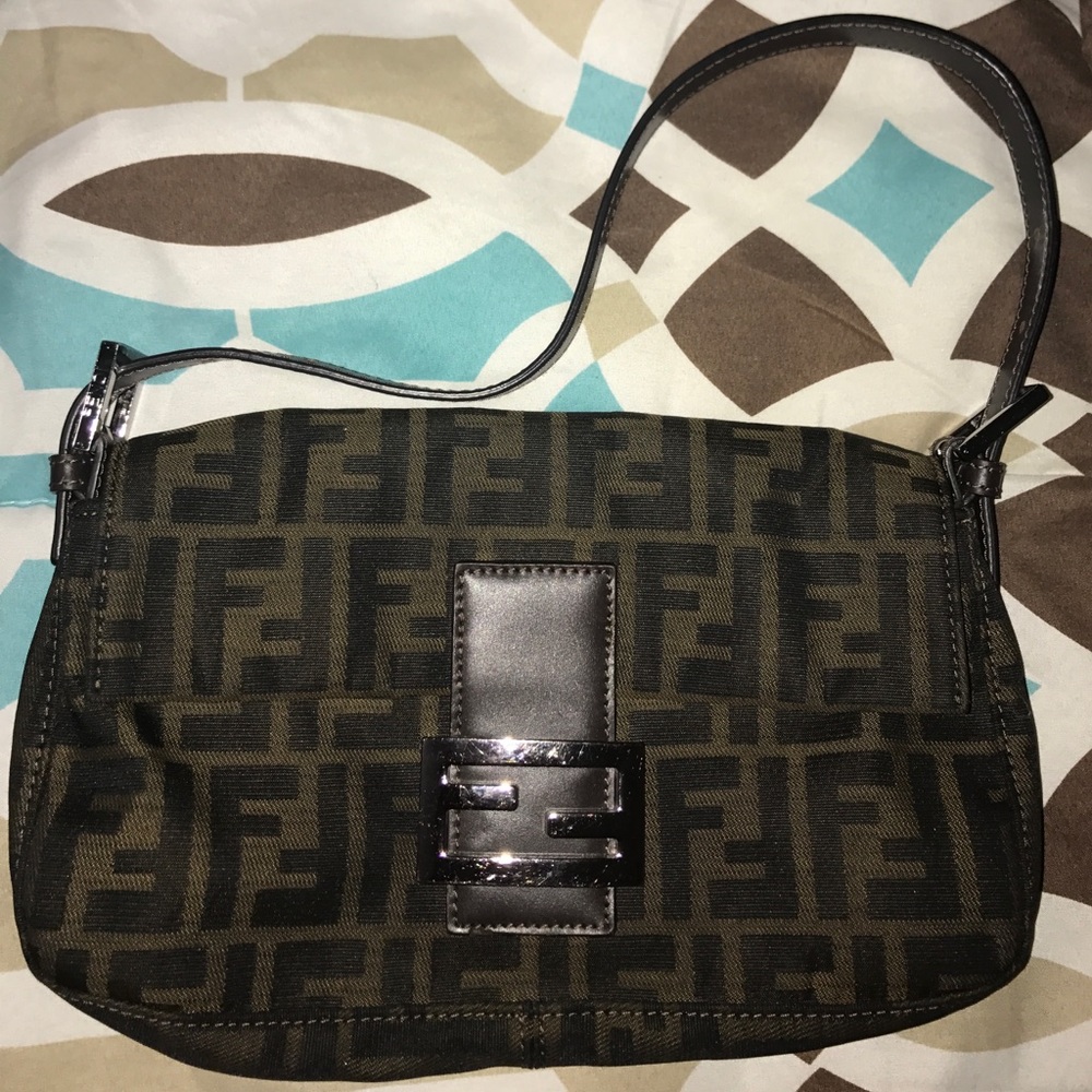 Fendi Classic Zucca Baguette Shoulder Bag