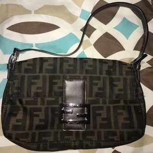 Fendi Classic Zucca Baguette Shoulder Bag