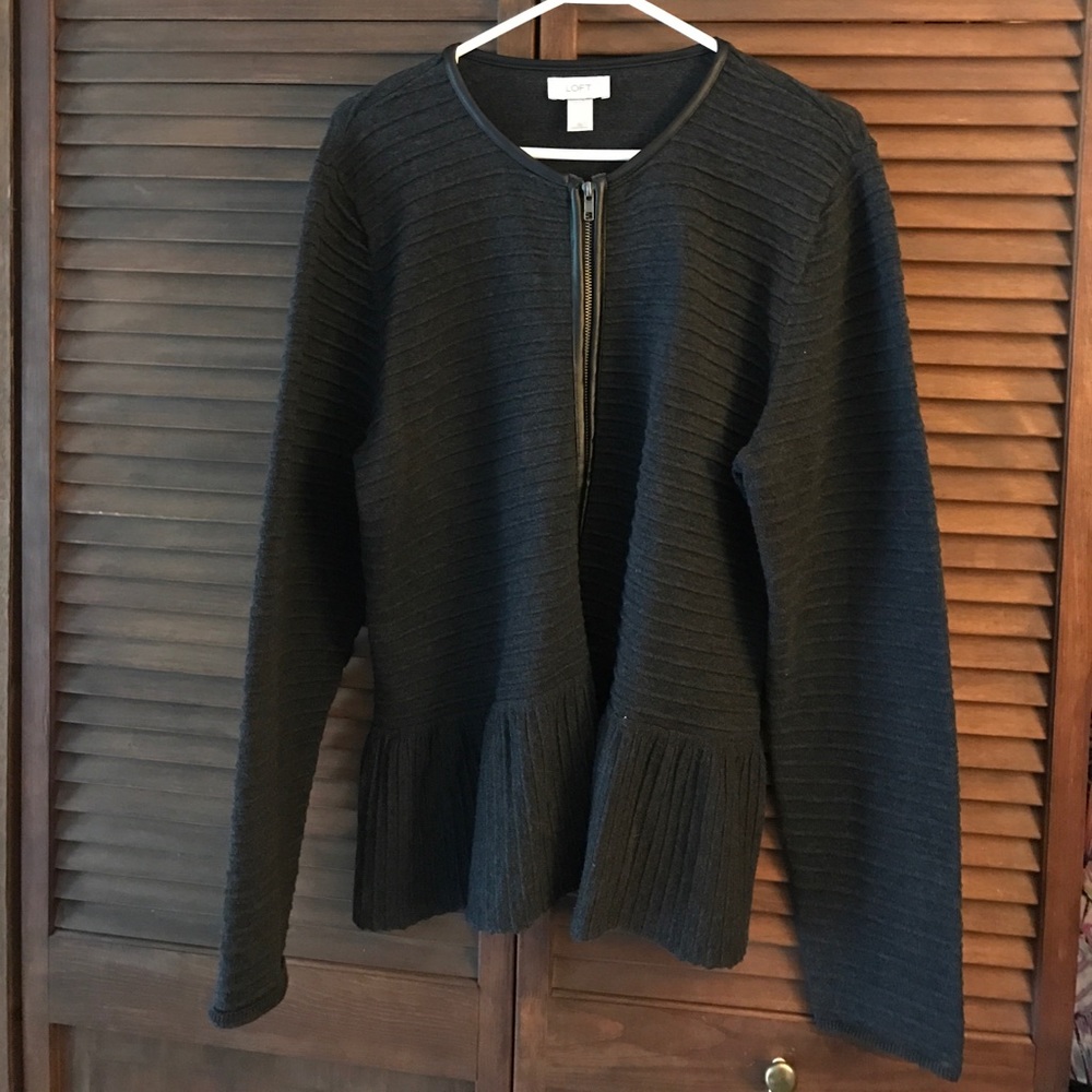 Loft heavy sweater jacket