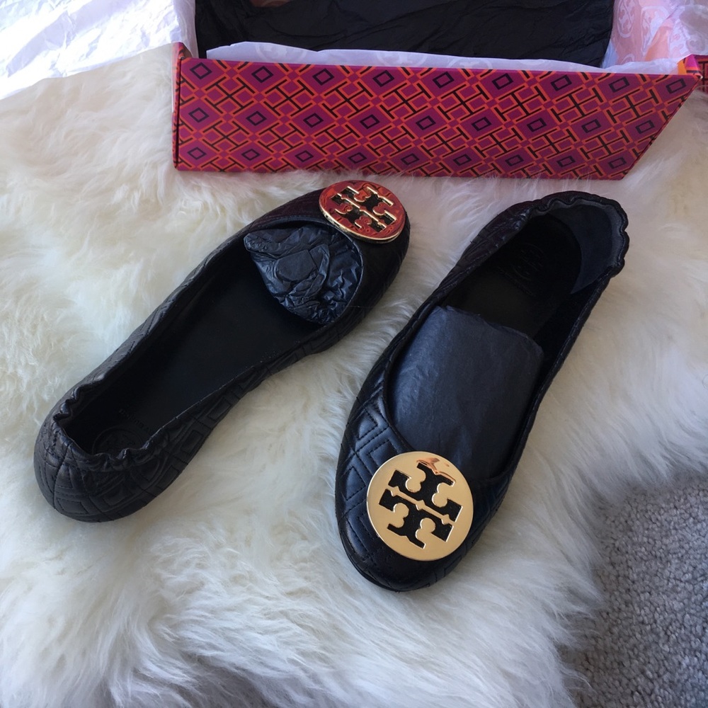 Tory Burch - Flats - Black - Quilted Nappa Leather