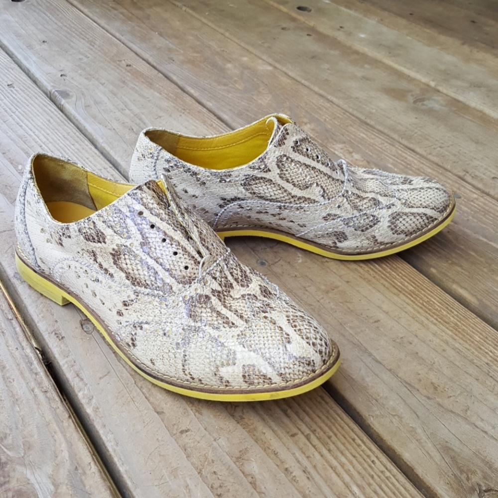 Snakeskin Cole Haan oxfords