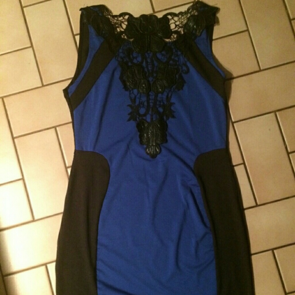 Blue And Black Dress