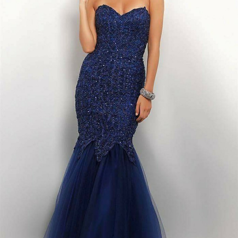 Blush prom mermaid dress