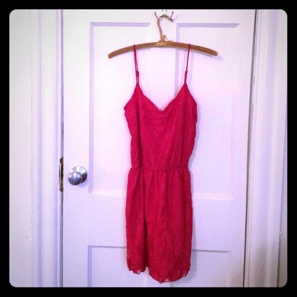 Nordstrom pink lace dress