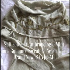 Anthropologie Shoulderless Sweetheart Sweater