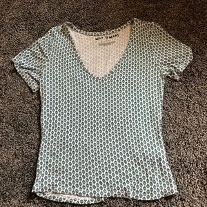 Teal Pattern Crop Top