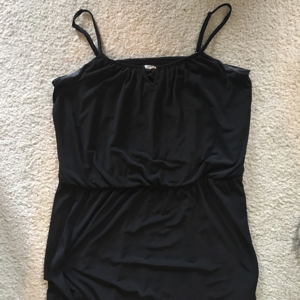 Stretchy flowy black maxi