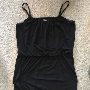 Stretchy flowy black maxi