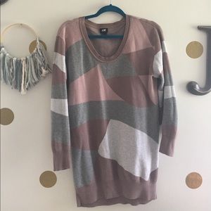H&M Geometric long Tunic Sweater
