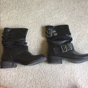 Matisse Black Leather Booties