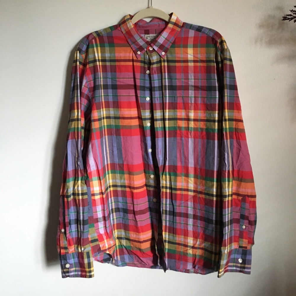 Men's J. CREW Summer Plaid Shirt