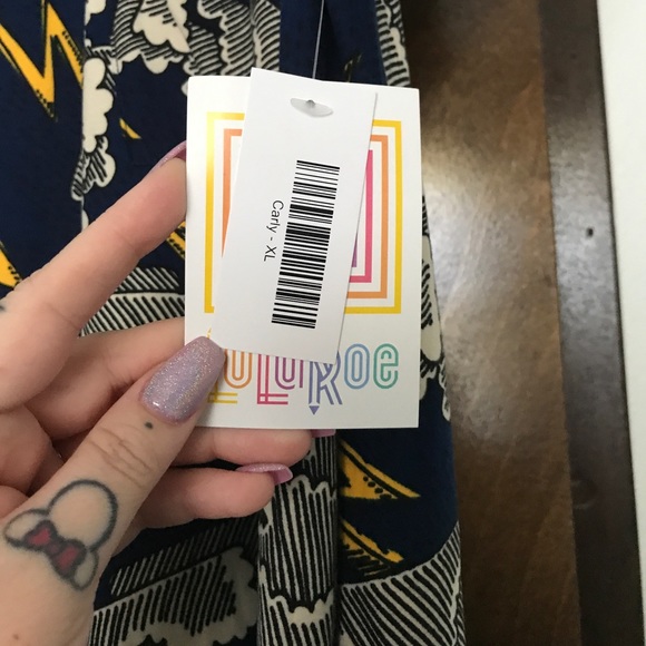 Lularoe xl lightening bolt storm Carly - Picture 2 of 4