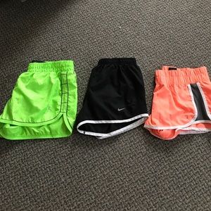 Various athletic shorts