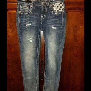 Miss Me signature cuffed skinny jeans