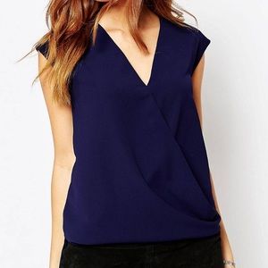 ASOS Sleeveless Drape Wrap Blouse