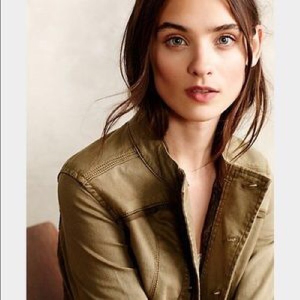 Anthropologie olive green utility jacket.