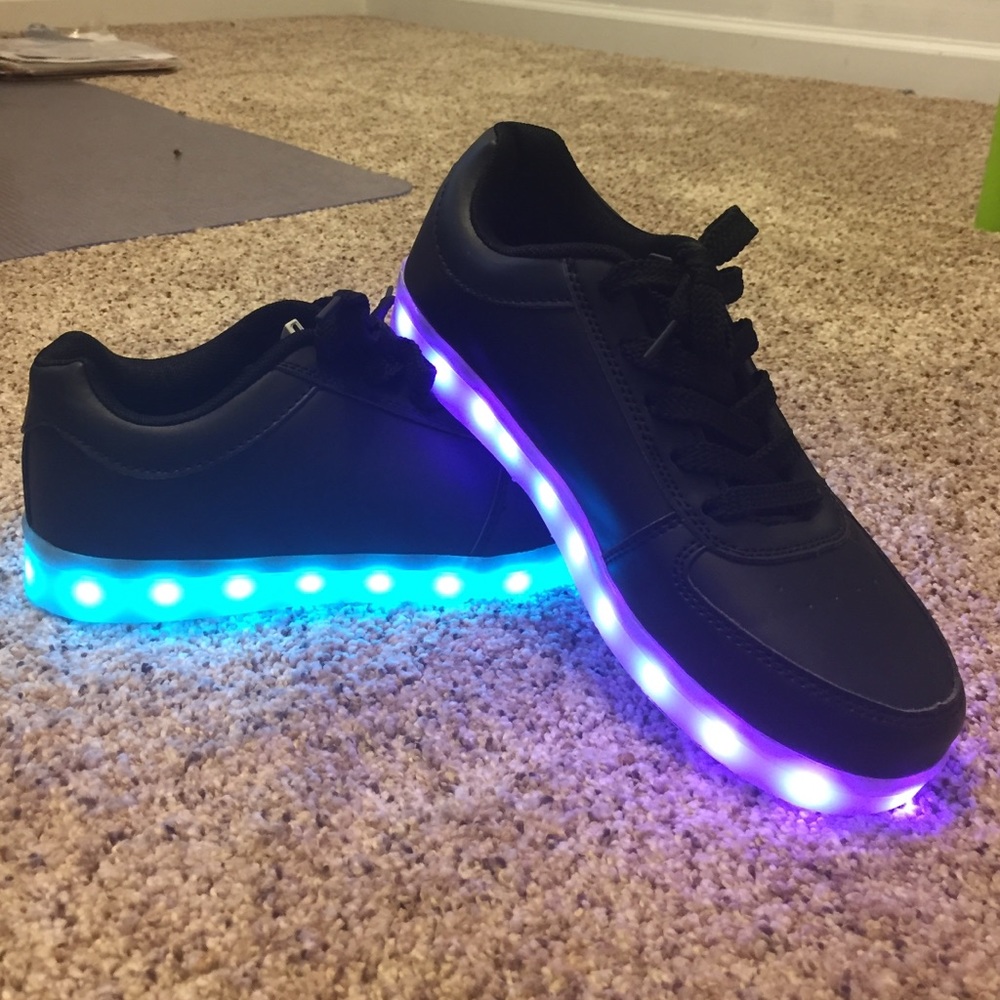 Black Light-up Sneakers