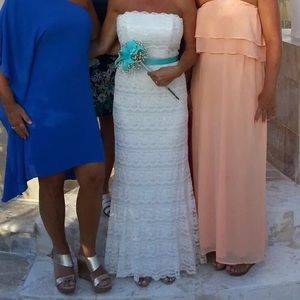 Ivory lace detail gown