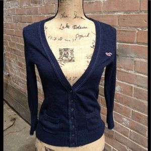 Hollister Preppy Navy Cardigan