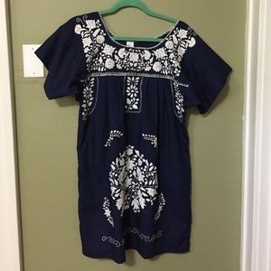 Embroidered Mexican Dress