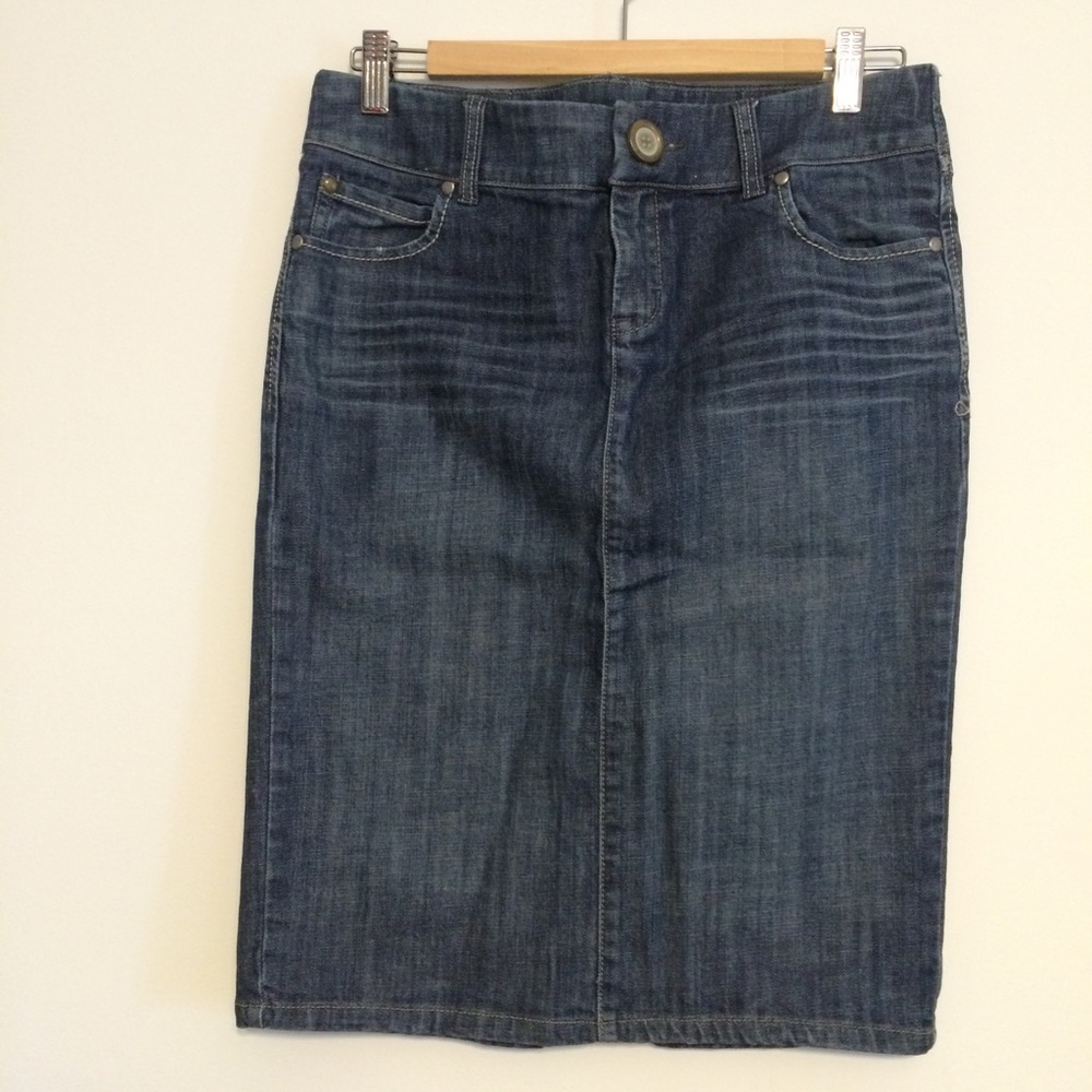 Anthropologie denim pencil skirt