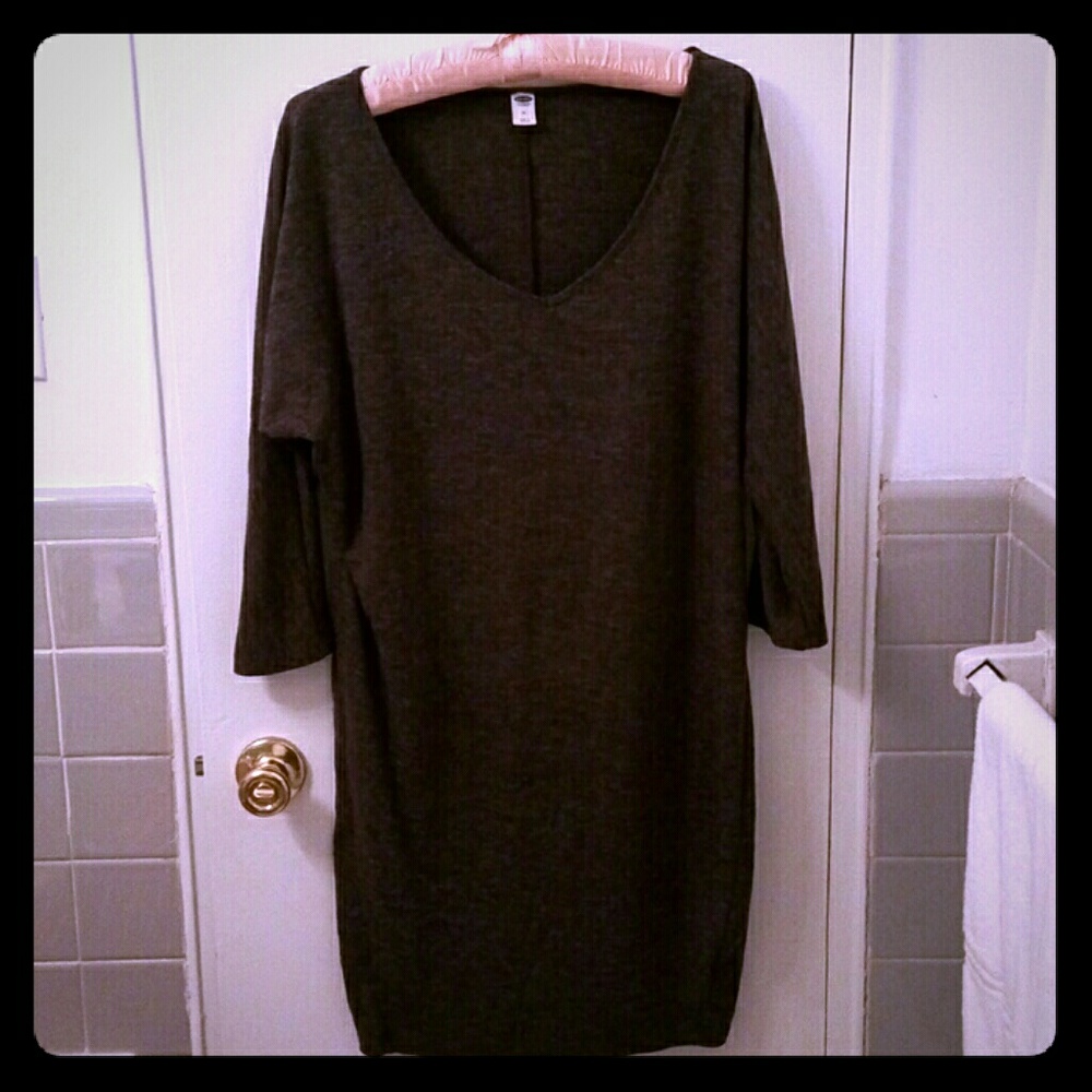 Old Navy Gray Cocoon Dress