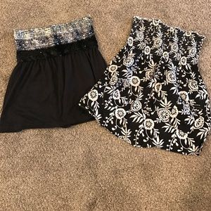 Two medium stretch tube tops size medium/large