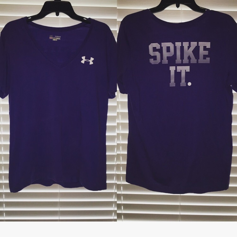 purple "spike it" tee