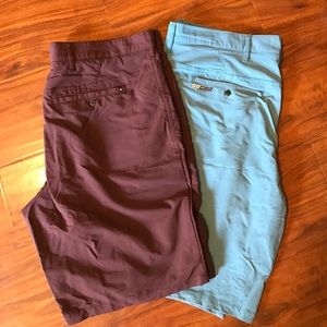 Two pairs Hurley Nike drifit shorts