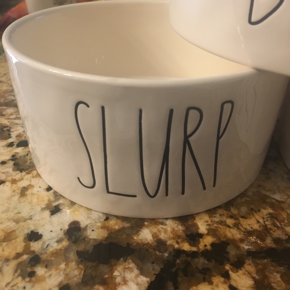 Rae Dunn " Slurp " large pet bowl